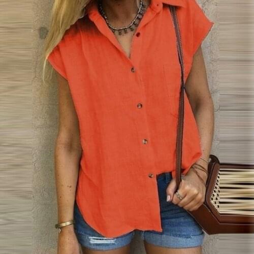 Office Ladies Blouses Shirts Single-breasted Lapel Loose Female Shirts Tops v-neck Blouse Women Blouses Femme Blusas Mujer