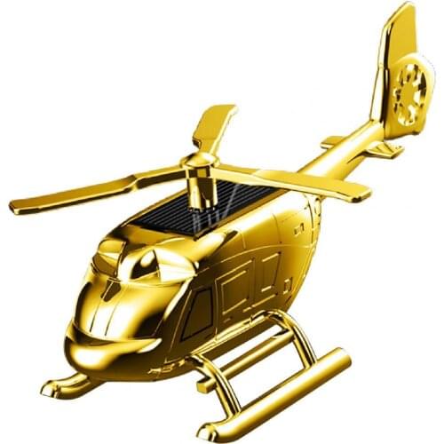 Car Air Freshener Solar Mini Rotary Helicopter Zinc Alloy Car Perfume Diffuser Ornament Air-Conditioning Freshener