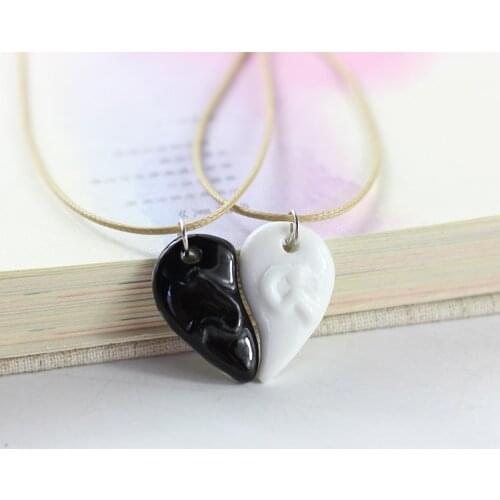 Heart pandent lovers necklace birthday gift a couple necklace of creative female simple clavicle Pendant #1106