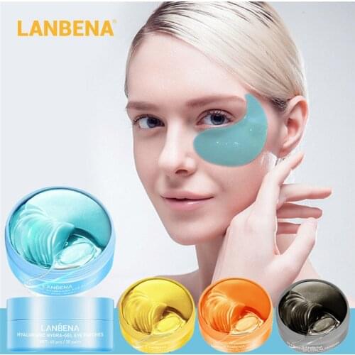 60pcs Black Pearl Eye Mask Collagen Gel Moisturizing Eye Patches Remove Dark Circles Eye Bags Anti Age Bag Eye Wrinkle Skin Care