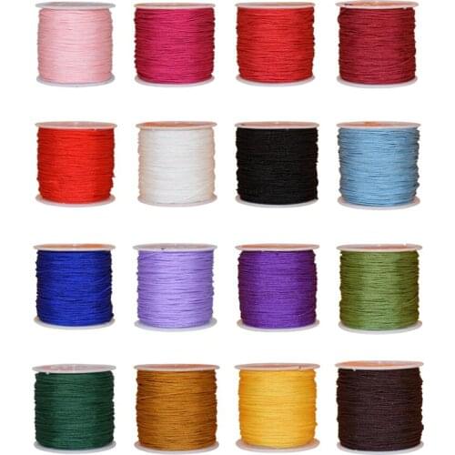 1 Roll 28M x 1/1.5mm Nylon Chinese Knot String for Macrame Necklace Bracelet Braided Cord Tassels Beaded Thread String Silk Wire