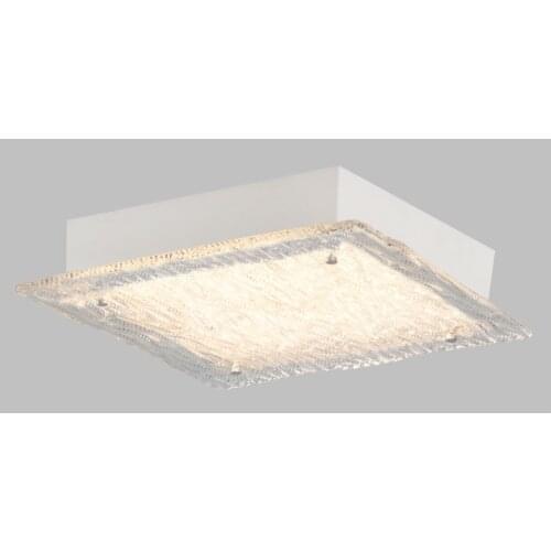 Ceiling LED lamp, plafon, 37x37cm square, 24W 2.400 lumens, warm Light 3000K, modern design, elegant and simple, Crystal