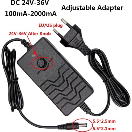 Adjustable Power Adapter 24V To 36V Electric Hand Screwdriver Screw Drill AC DC Adaptor 1.5A Electrical Supply EU US Plug