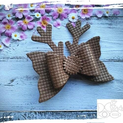 Christmas Elk Bow Metal Cutting Dies Stencils Template for DIY Scrapbooking Paper Cards Making Decor Craft New Dies Cut 2021