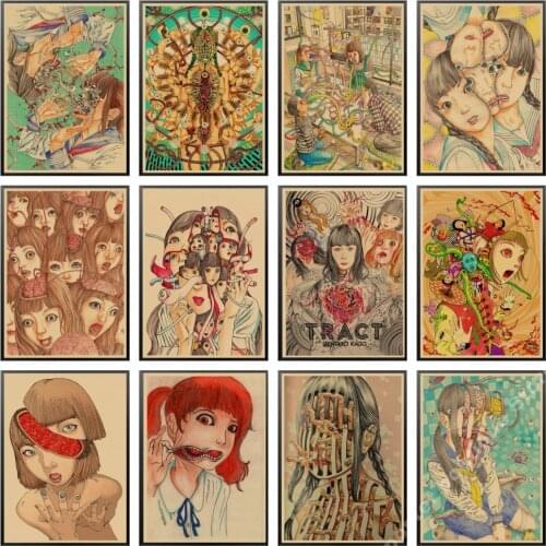 Shintaro Kago Horror Comic Series Poster Retro Kraft Paper Living Room Decoration/ vintage room decor