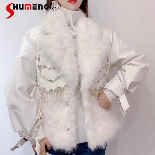 Shumeng Women's Leather Down Jackets