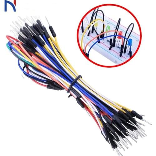 Jumper Wire Cables 65pcs New Solderless Flexible Breadboard Jumper Wires Cables Bread Plate Line For Arduino Raspberry Pi Mode