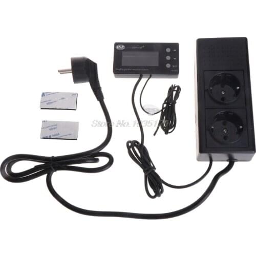 TC-220 0-50C Day/night ON OFF Digital Reptile Thermostat with Timer Regulator Animal Amphibian Temperature Controller