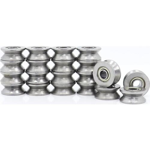 High Carbon Steel V624ZZ (20 Pcs) 4x13x6 mm V Groove Ball Bearing Guide Track Roller Bearing V624 Embroidery Machine Bearing