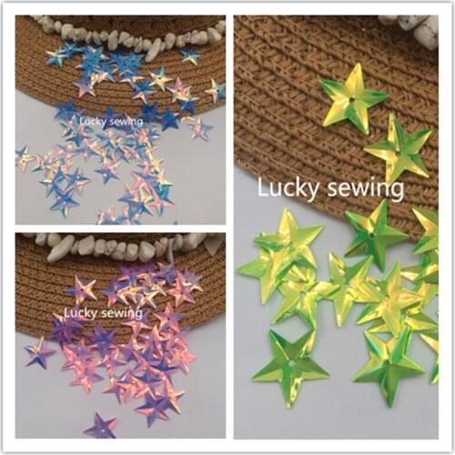 10G/Lot 15mm Golden Light Five Star Sequins Cup Loose Paillettes Party Wedding Crafts Kids DIY Sewing Clothes Accessories