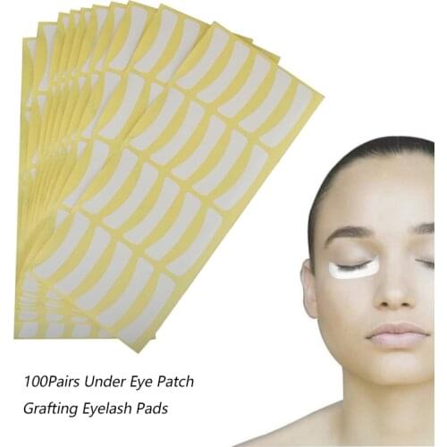 10Sheets 100Pairs Fake Eyelash Pads Stickers Under Eye Pads Stickers Patches False Grafting Eyelash Extensions Makeup Tool
