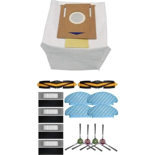 2 Set Vacuum Cleaner Parts: 1 Set Large Capacity Dust Bag & 1 Set Roller Main Brush Filter Side Brush