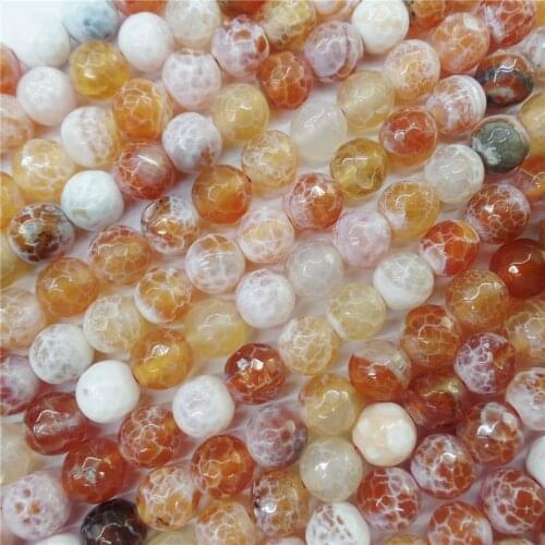 2 Strands 8mm Brown And White Dragon Veins Agate Ball Loose Beads DIY Jeawelry Making 15.5Inch M505