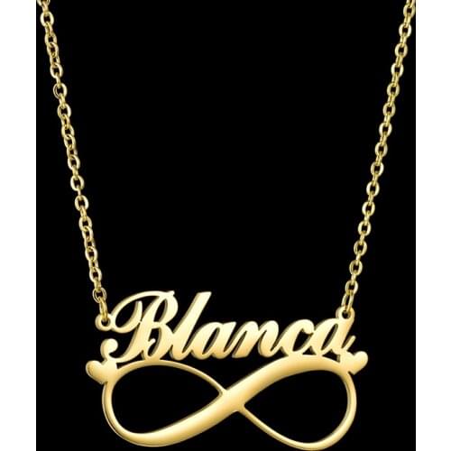 2021Nextvance Personalized Custom Name Necklace Pendant Gold Figure 8 Shape Fashion Romantic Necklace Jewelry Accessories