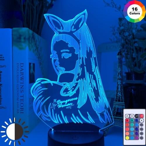 3D Celebrity Female Singer Night Light LED Touch Sensor Color Changing Nightlight for Fans Gift Adult Night Lamp Bedroom