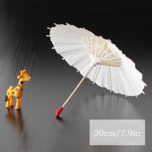 4 Sizes White Paper Umbrella Children DIY Handmade Materials Blank Oil Paper Umbrella Fashion Home Furnishings