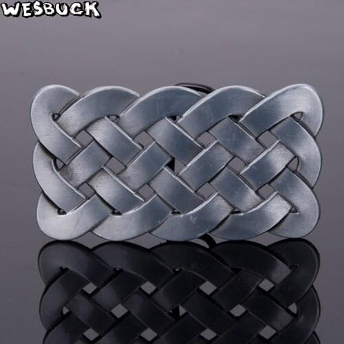 5 Pcs MOQ WesBuck Brand Celti c Belt Buckles Metal for Man Women Silver Western Buckles Metal Cowboy Cowgirls Belt