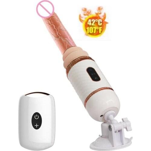 Automatic Heated Telescopic Dildo Vibrators With Remote Control For Women Sex Machine Penis Vibrator Female G Spot Adult Sex Toy