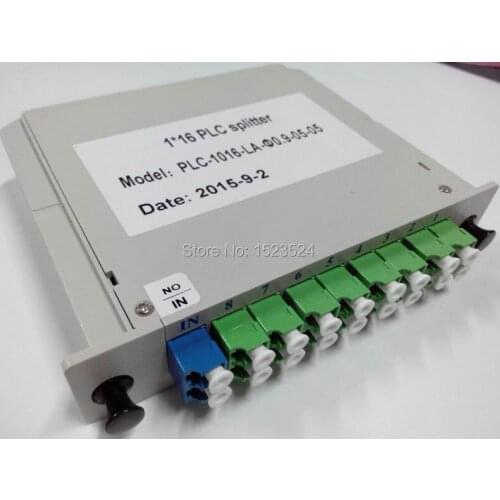 Free Shipping 1x16 Lgx Box Cassette Card Inserting Type 1:16 16 Ports LC/APC Fiber Optical PLC Splitter