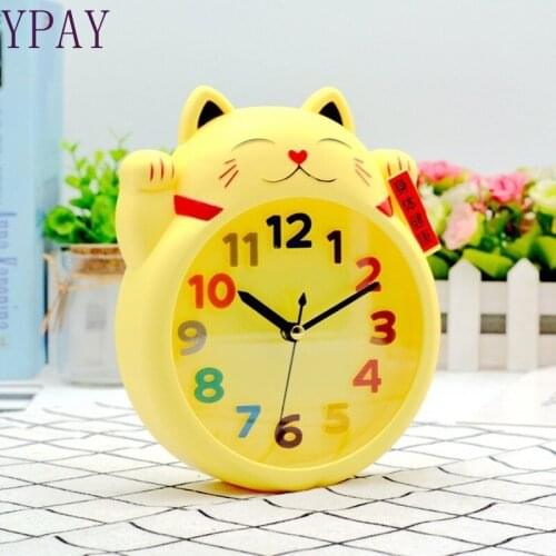 Watches wholesale creative small lucky cat alarm clock store decoration holiday festive gifts company gifts