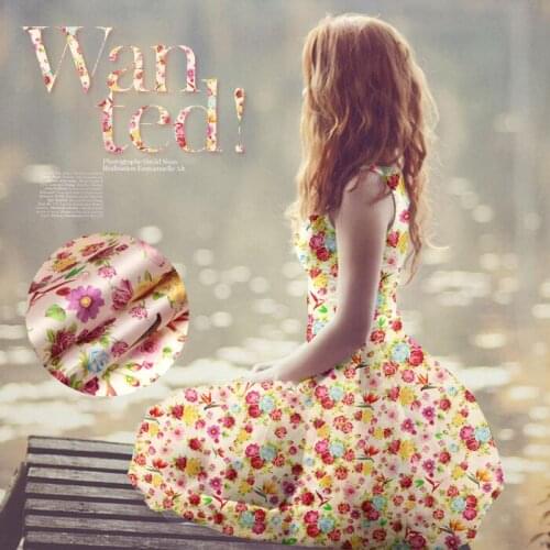 CNUM SO051 100% Natural Silk Organza/ Blooming Roses/ Silk Fabric Semitransparent/ Width 1.48yd Thickness 14mm/by meter