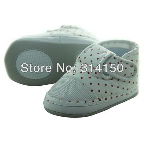 Baby Girl Shoes Baby First Walkers Foot Wear Infant Dot Casual Shoes Toddler Winter Warm Shoes Soft Sole 1Pair