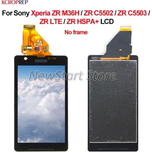 For Sony Xperia ZR M36H C5502 C5503 LTE HSPA+ LCD Display Touch Screen Digitizer Assembly 4.55" For Sony ZR lcd Replacement Part