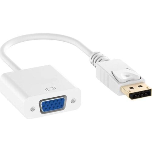 Male Display Port DP to VGA Female Adapter Cable DisplayPort to VGA Converter Cable For Projector DTV TV HDVD Player 1080P