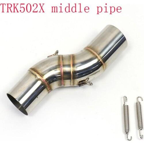 Motorcycle modified exhaust muffler TRK502X TRK 502X middle link pipe stainless steel