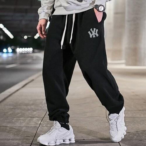 2020 new arrival top fashion Elastic Waist Thickened Sweatpants original popular logo slacks male winter sports loose pants men