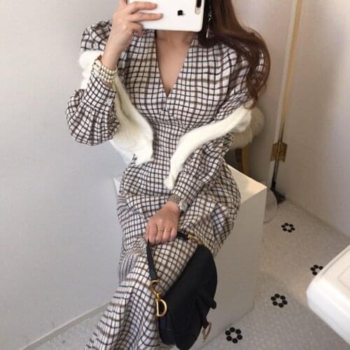 Модные платья в клетку Nonglang China At AliExpress