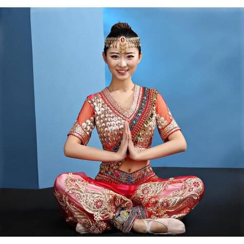 New Oriental Dance Costumes Women Belly Dance Clothing (Top+pant) Egyptian India style Performance wear Belly Dance Costume Set