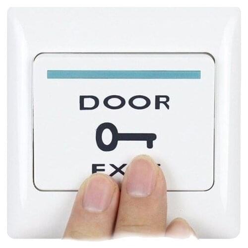 New High Quality White Switch Exit Button Switch / Access Switch / Access Control System Kit Silver Alloy Relay Switch for Door