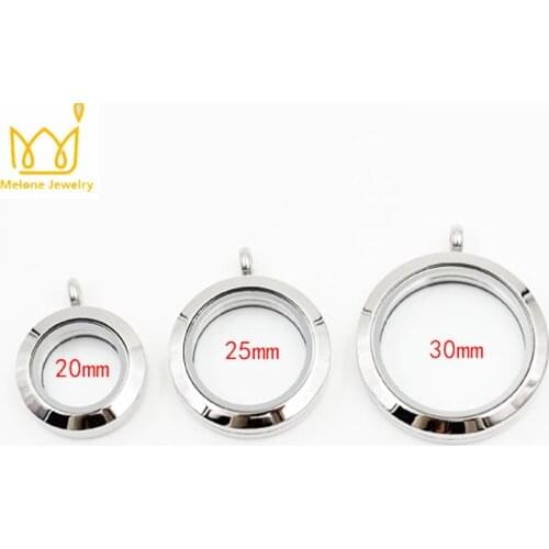 Wholesale Top Quality 20mm 25mm 30mm Waterproof Screw 316L Stainless Steel Floating Locket Pendant