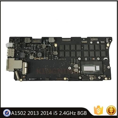 Original Logic Board for MacBook Pro Retina 13.3" A1502 2013 2014 Year i5 2.4GHz 8GB Motherboard 661-8145 820-3476-A ME864 ME865