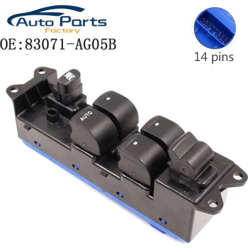 New Front Left Driver Side Electric Power Master Window Switch For 2005-2009 Subaru Legacy Outback XT 83071-AG05B 83071AG05B