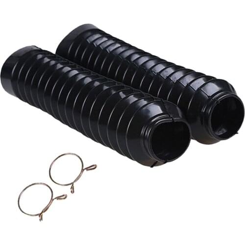 1 Pair Front Fork Dustproof Boot Shock Absorbers 210x42x25mm Black