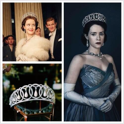 Luxury Royal Crown Wedding Hair Accessories Elegant Pearl Zircon Tiara Wedding Headband Hair Jewelry For Bride