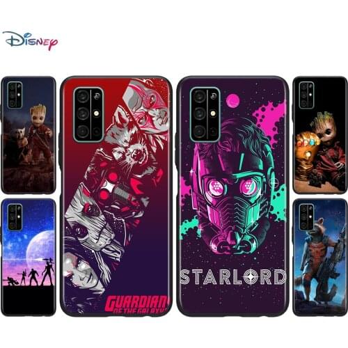 Guardians of the Galaxy Soft Black TPU Cover For Honor 20 30 20S 20E 30i 30S V20 V30 Lite Pro Plus 5G Phone Case Shell