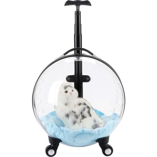 Pet Trolley Case Travel Transport Carrier for Cat Dog Outdoor Capsule Space Breathable Waterproof Backpack Bag