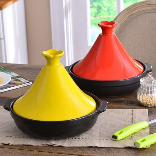 26cm Taji pot heat resistant casserole ceramic pot casserole casserole rice large non perforated petal cover with handle