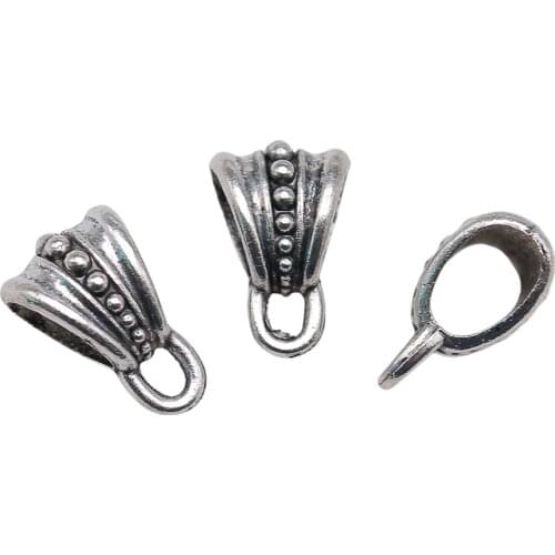 WYSIWYG 10pcs 16x10mm Spacers Beads Big Hole Beads Bails Connector Bail Beads European Bail Beads