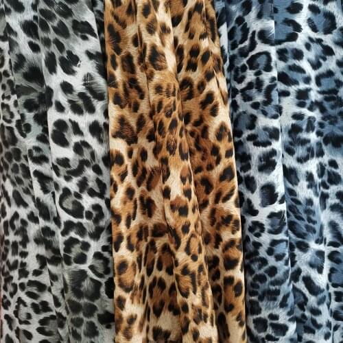Leopard Fabric Skirt Chiffon Stretchy Fashion Shirts cloth Fabric Colorful Classic Material