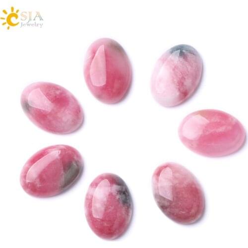 CSJA Factory Wholesale No Hole Natural Loose Semi Gem Stone Beads for Women DIY Ring Earring Pendant Handmade Craft Jewelry F280