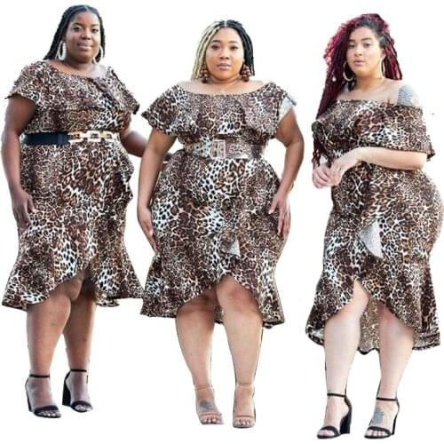 New Women Summer Bohemian Elegant Party Maxi Dress Sexy Short Sleeve V Neck Dress Ladies Vintage Leopard Floral Print Dresses