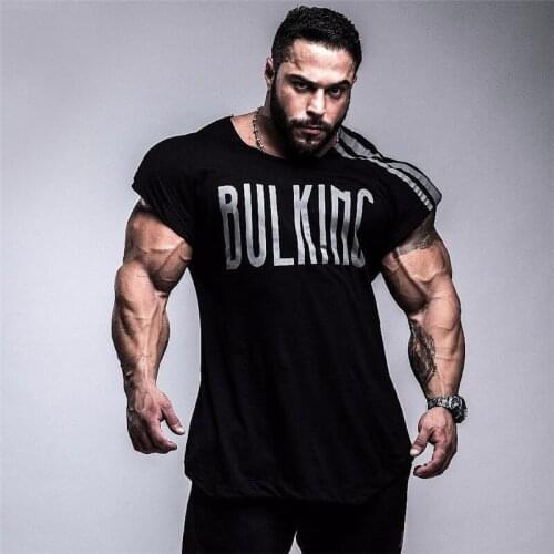 Muscle fitness male brother sleeveless waistcoat loose fitness T-shirt summer cotton stretch European and American style trainin