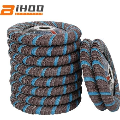 125/100mm Hole 16mm Sanding Flap Whee Grinding Sanding Discs For Metal Rust Removal Wood Polishing Cast Cleaning Abrasive Tools