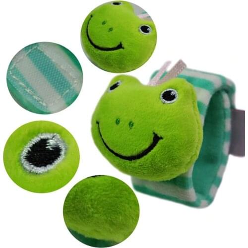 2pcs Unisex Infant Baby Animal Cute Wristband Rattles Toys Plush Educational Rattles Play Toy Birthday Gift