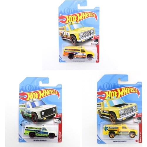 2019-123 HW RAPID RESPONDER Original Hot Wheels Mini Alloy Coupe 1/64 Metal Diecast Model Car Kids Toys Gift