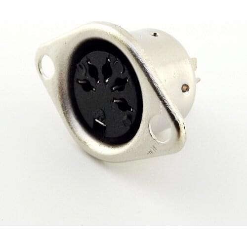 3pcs DIN 5 Pin Female Jack Socket Cable Connector Adapter Panel Mount Solder Type